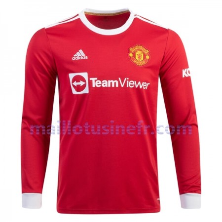 Maillot de Foot Manchester United Domicile 2021-22 Manches Longues